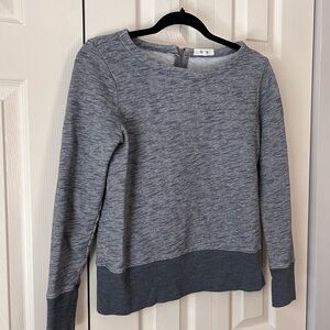 Madewell Gray Zipper Back Sweater
